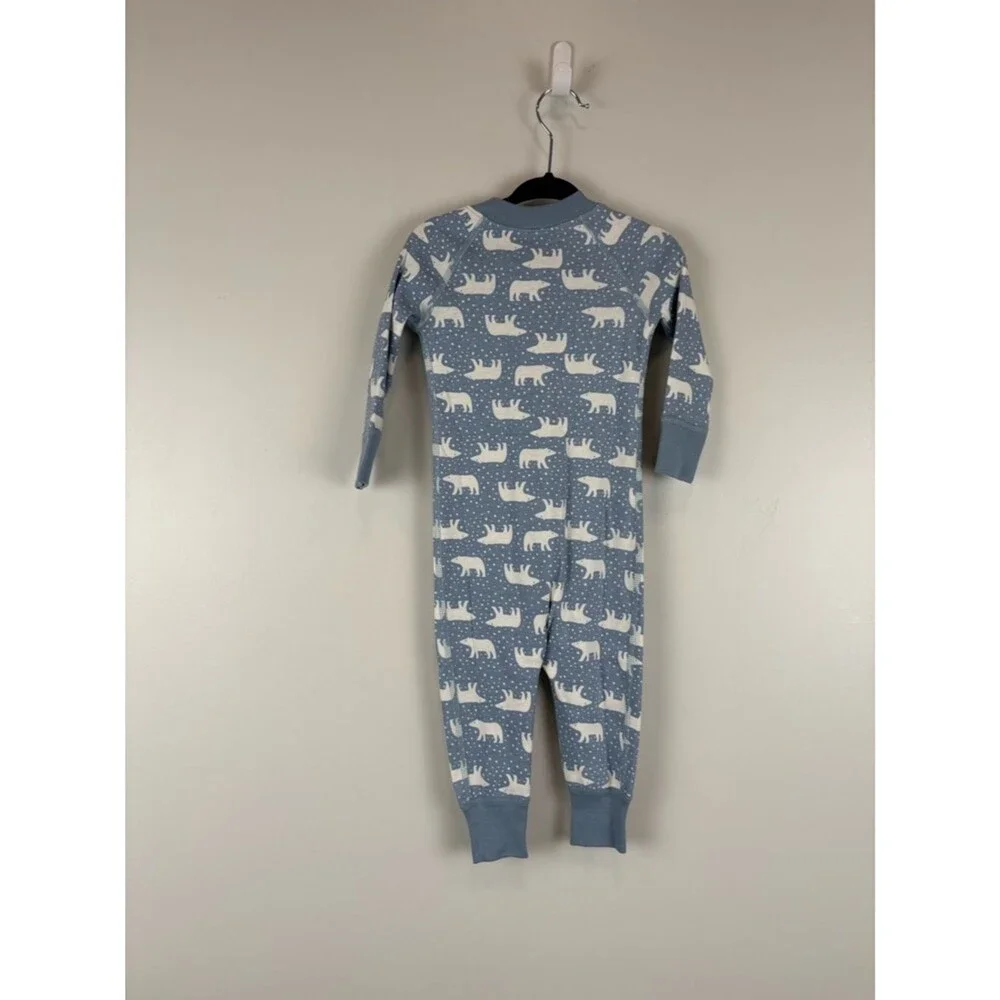 NWT Hanna Andersson Baby Zip Footed Sleeper Size 75 cm 12-18 months Snowy Bear